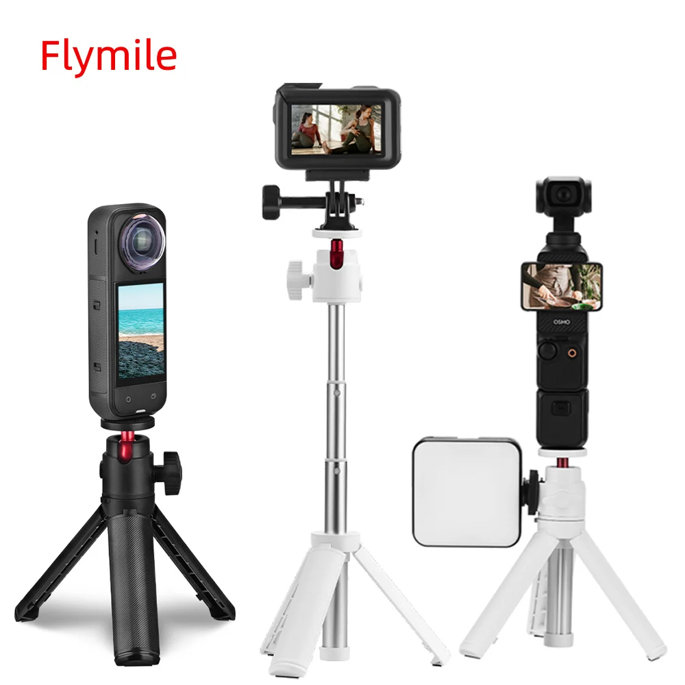

Flymile Selfie Stick Tripod for Insta360 X5/ACE Pro/DJI Osmo 360/Pocket 3/Action 5 Pro/GoPro,Extendable Selfie Vlog Accessories