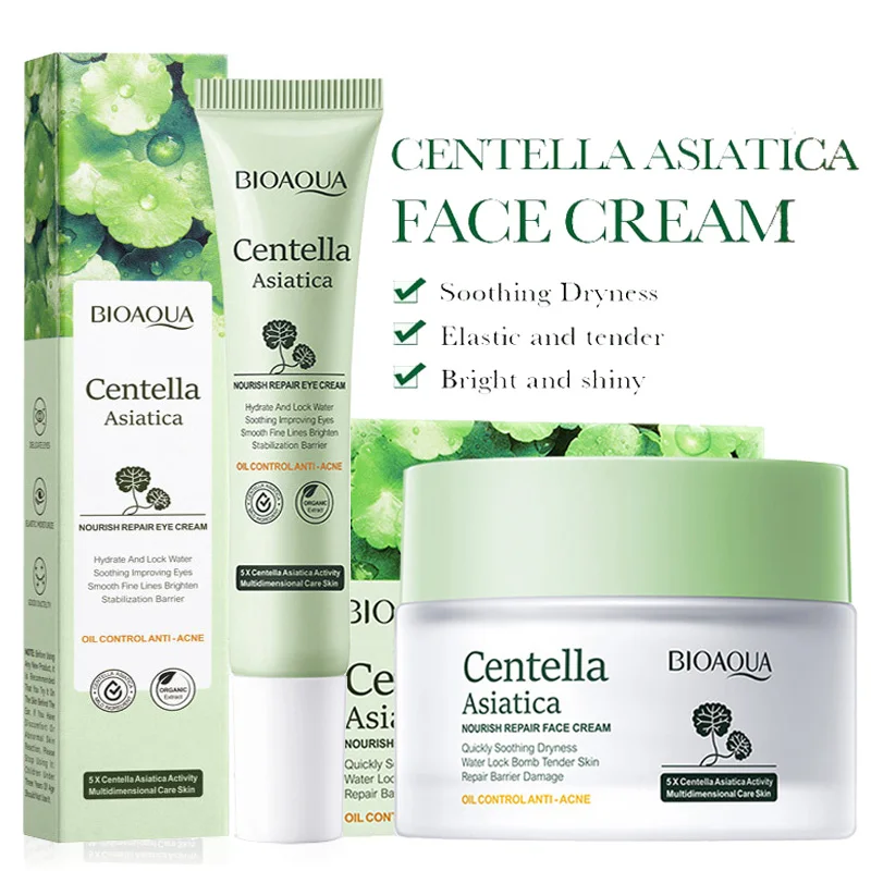 

Centella Asiatica Skin Care Sets Moisturizing Face Cream Facial Serum Friming Anti Dark Circles Eye Cream