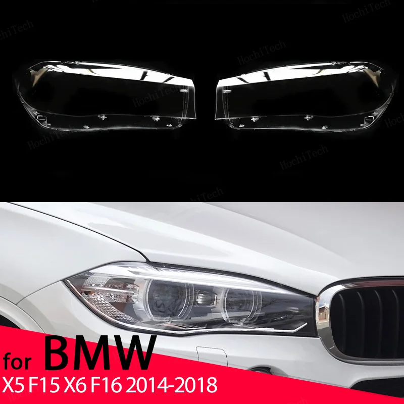 

Car Headlight Cover Lampshade HeadLamp Clear Lens Cover Bright Shell Cover for BMW X5 F15 X6 F16 2014-2018 Lampcover