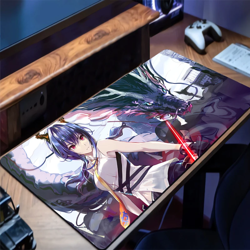 

Mouse pad Large Arknights chen e-sports game player mouse pad laptop keyboard pad non-slip mat coaster PC carpet Anime Mousepad