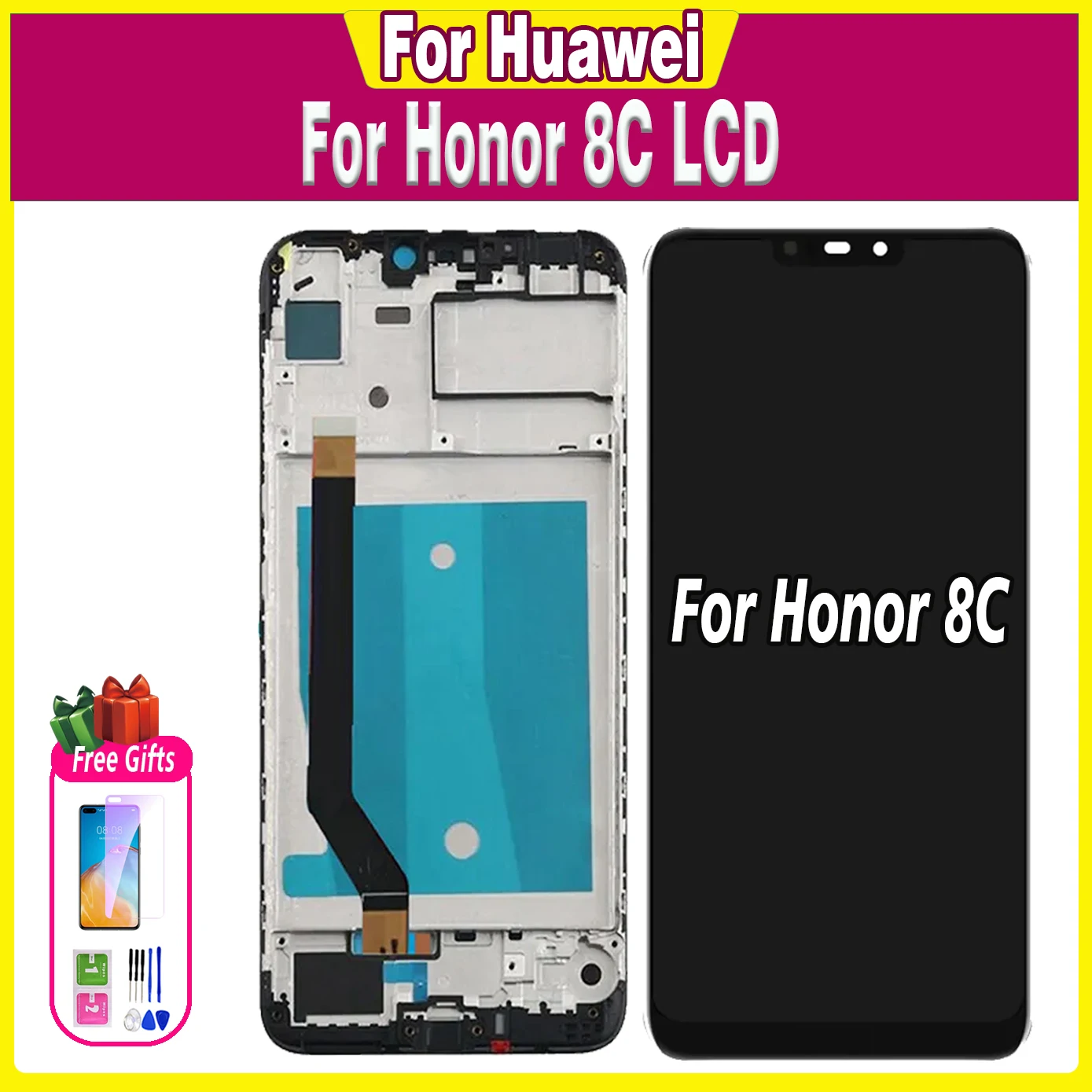 100% Tested 6.26'' LCD For Honor 8C LCD Display Touch For Honor8C BKK-AL10 BKK-L21 Lcd Screen Display Digitizer Assembly