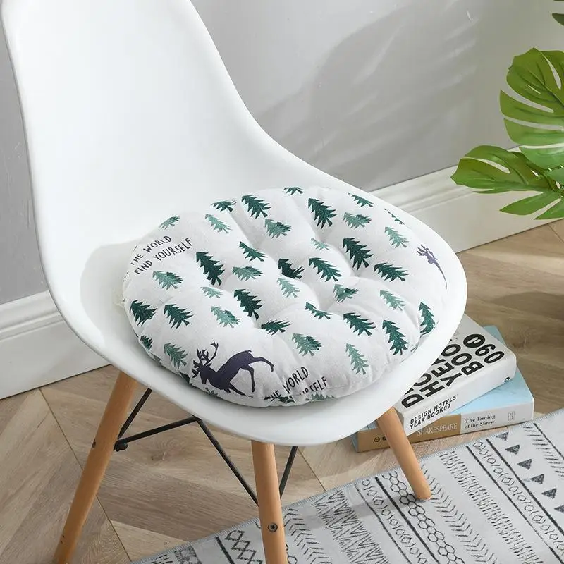 

Thickened seat cushion, summer cotton and linen chair cushion, office four seasons wrought iron table, chair, stool, fart