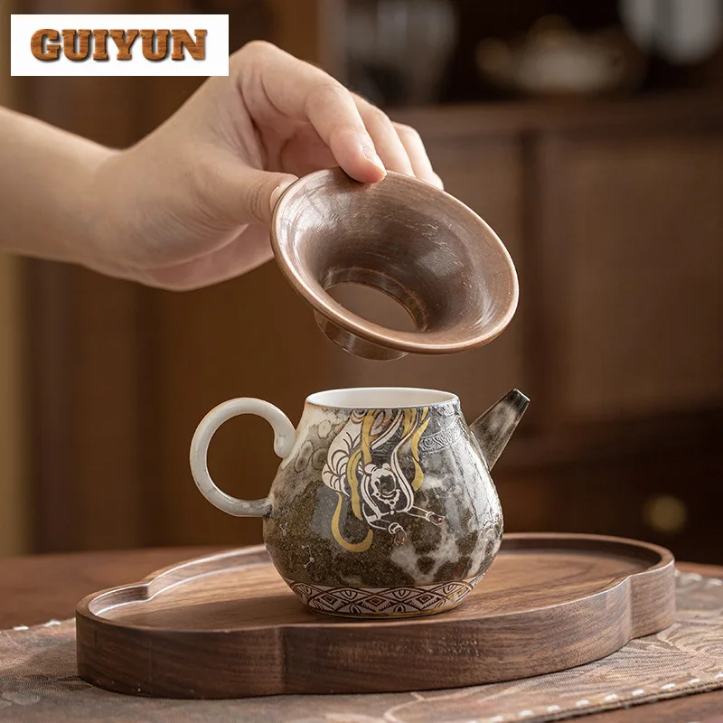 Purple Copper Lotus Leaf Tea Funnel Pouring Into Pot Extractor Leakage Filter Throwing Tea Device Tea Ceremony Supplies craft