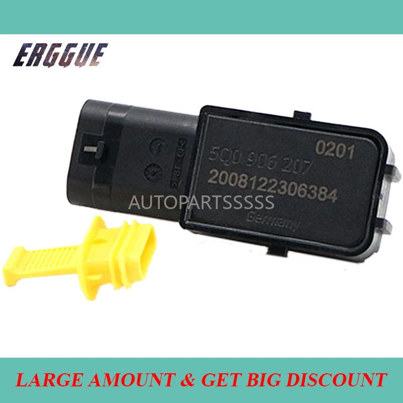 Original New Manifold Pressure MAP Sensor 5Q0906207 5Q0906207A MJA33693 V10721500 For VW Golf Polo For Audi A3 A4