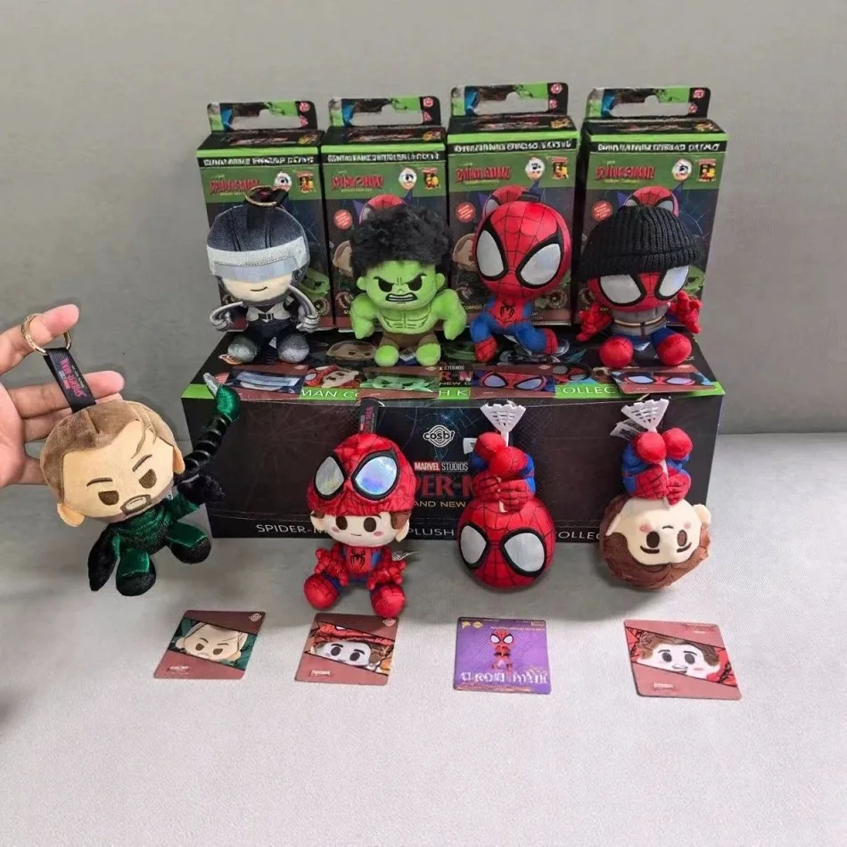 New Cosbi Keychain Collection Spider-Man Hulk Scorpion Figure Blind Box Fashion Accessory Collectible Ornament