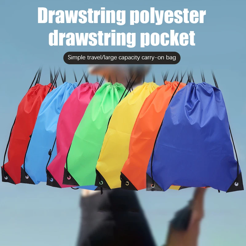 1PC Waterproof Outdoor Drawstring Gym Bag Women Men String Bags Clothes Shoes Tools Storage For Camping Climbing