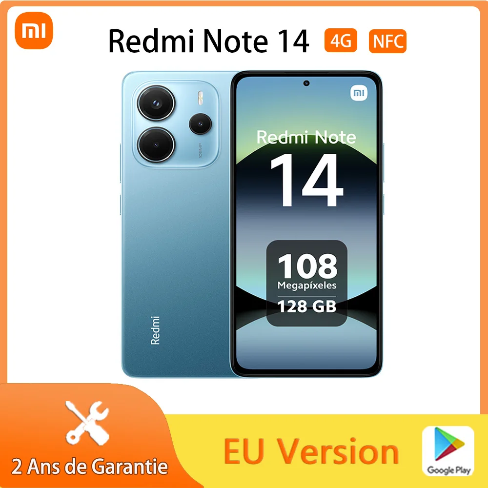 【World Premiere】Global Version Xiaomi Redmi Note 14 MediaTek Helio G99-Ultra 108MP AI Camera 5500mAh 6.67