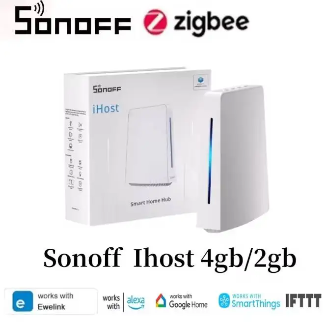 

SONOFF iHost Smart Home AIBridge 2 ГБ/4 ГБ Zigbee Hub Частный локальный сервер Alexa Голосовая работа с устройствами Wi-Fi LAN Open API