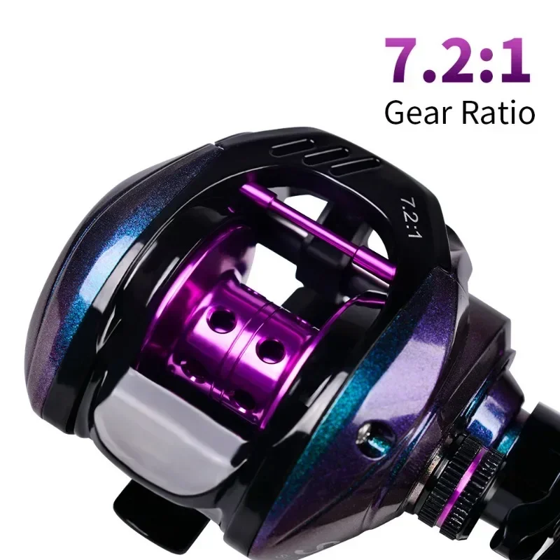 Metal Droplet Road Yafishline Wheel for Sea Fishing, Colorful Yafishline, 4 + 1 Axis, 7.2:1, Chameleon