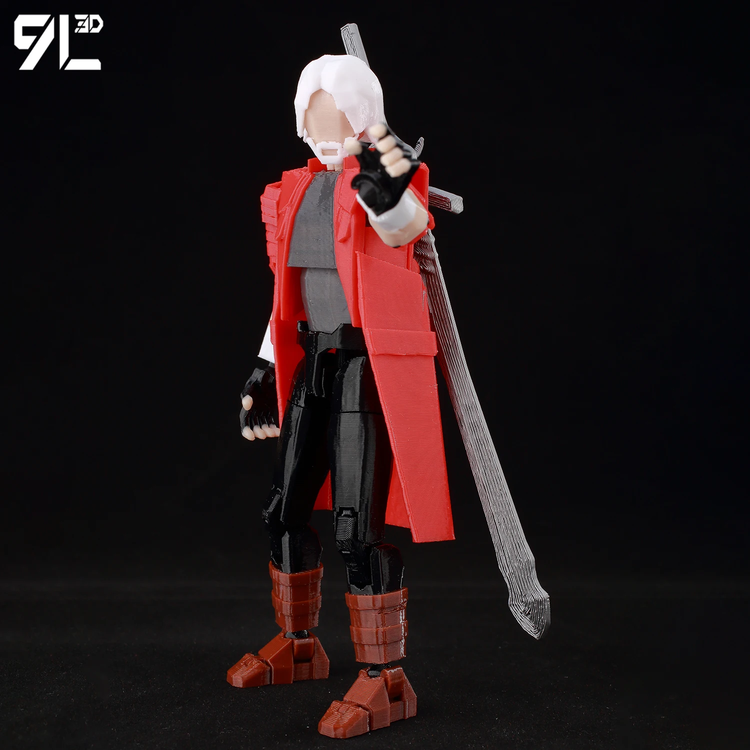 9L3D Printed Multi-Jointed Articulated Devil May Cry Protagonist