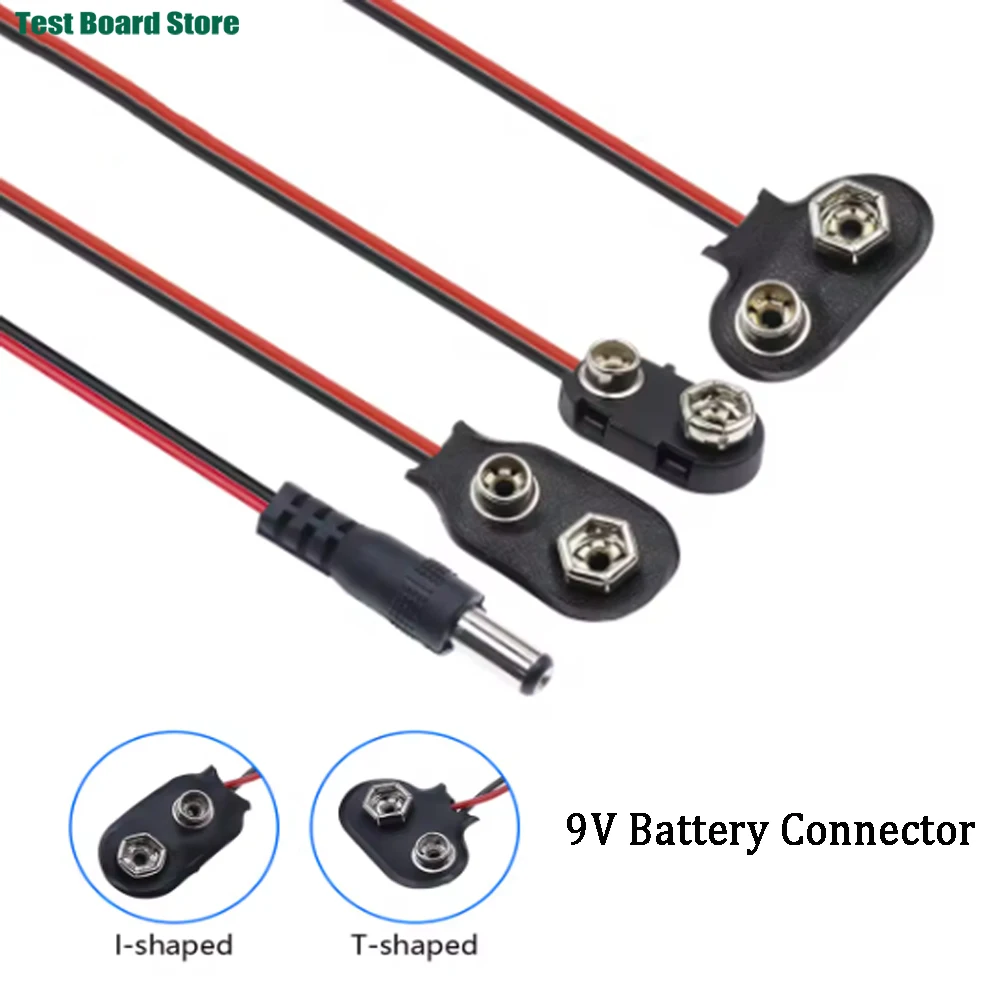 

5/10Pcs 9V Battery Connector Power Clips DC Jack Male Female Snap Adapter Wire Holder Cable 9 Volt Lead Socket Plug Barrel
