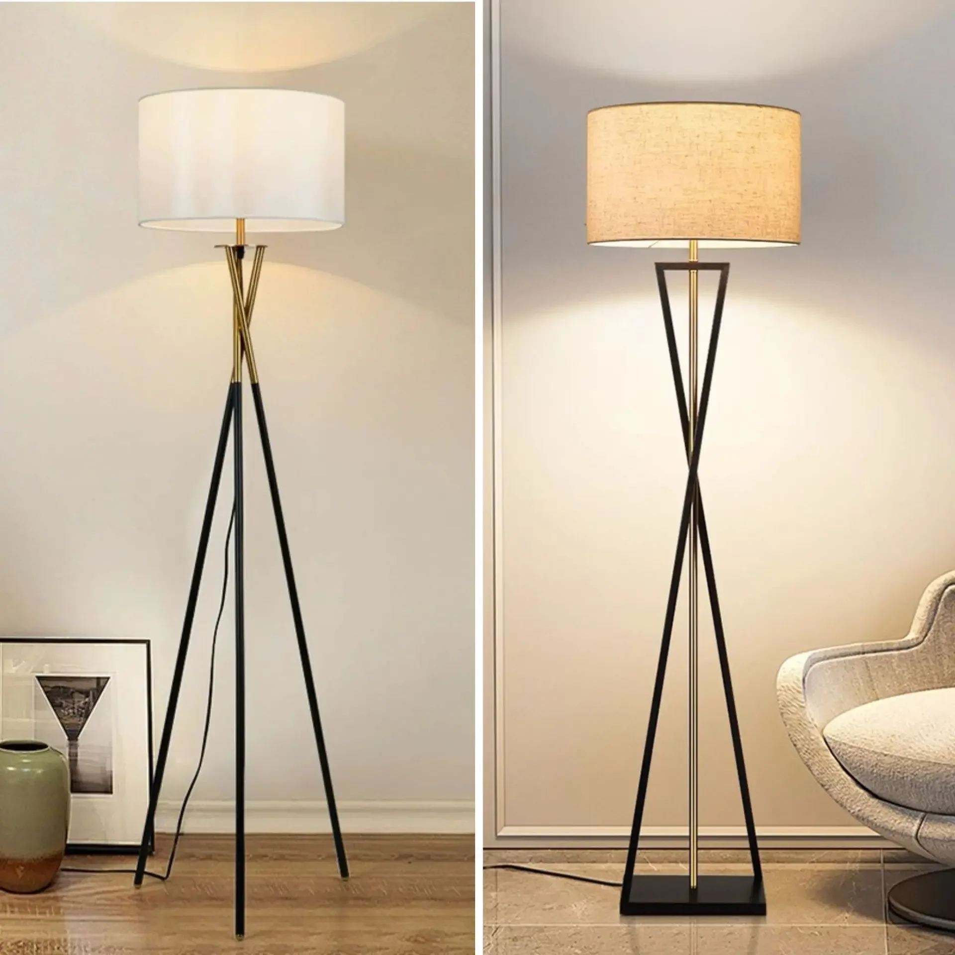 

Nordic Minimalist Floor Lamp Living Room Creative Study Sofa Atmosphere Standing Lamp Bedroom Bedside Decor Vertical E27 Lamp