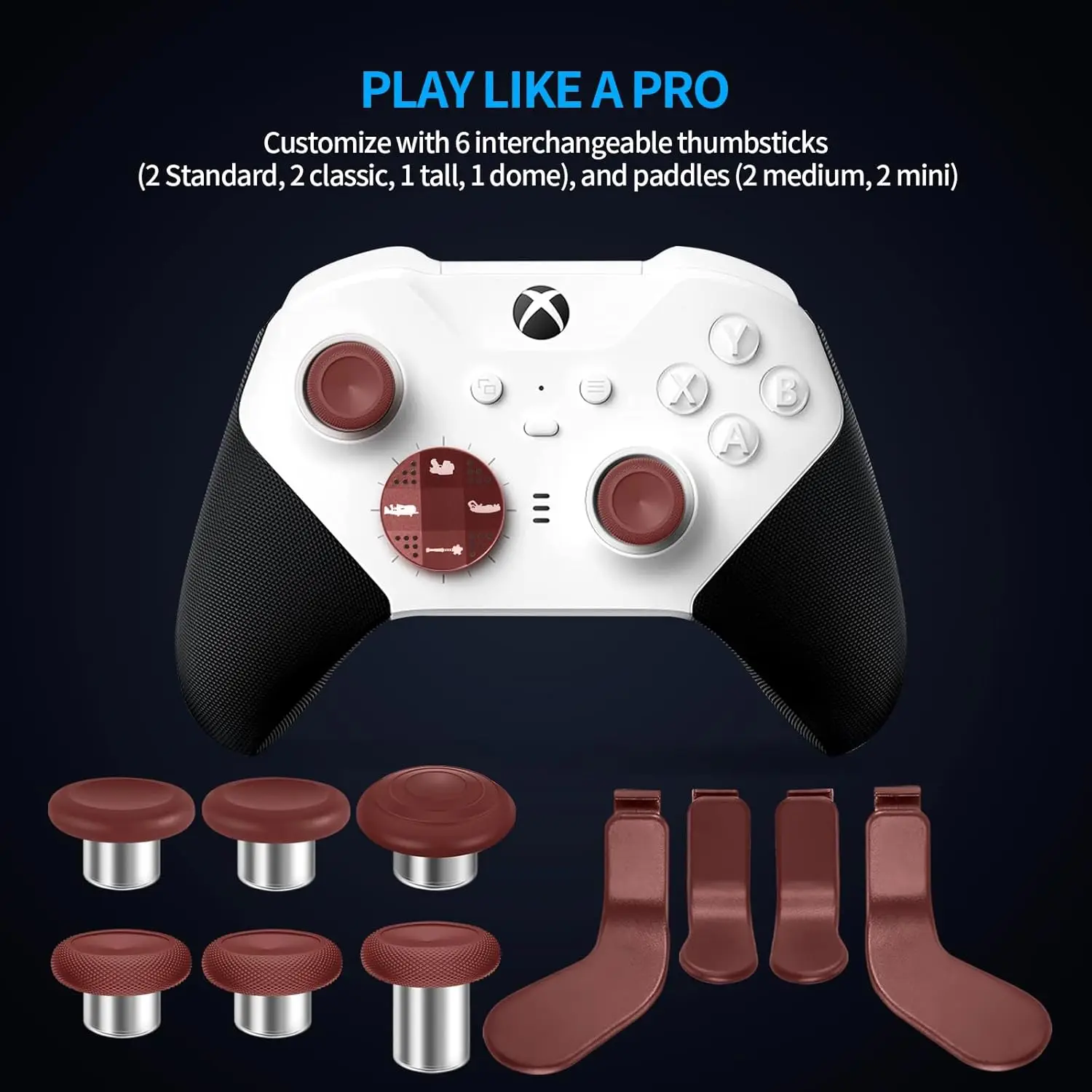 Para xbox elite série 2 elite 2 controlador 13 em 1 engrenagens da edição de guerra polegares analógicos joystick 4 pás, 2 d-pads