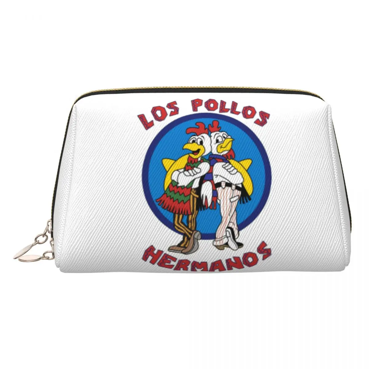 Custom Bib Breaking Bad LOS POLLOS Hermanos Women Cosmetic Bag Travel Makeup Organizer Pouch Toiletry Storage Dopp Kit Box
