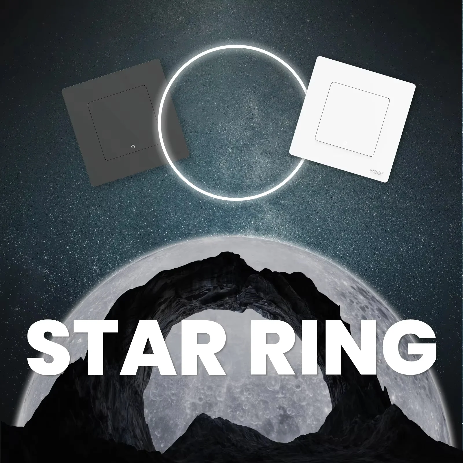 MOES Star Ring ZigBee Scene Switch Wall/Hand-held ZigBee3.0 Portable Handle Remote Control Smart Life MOES APP