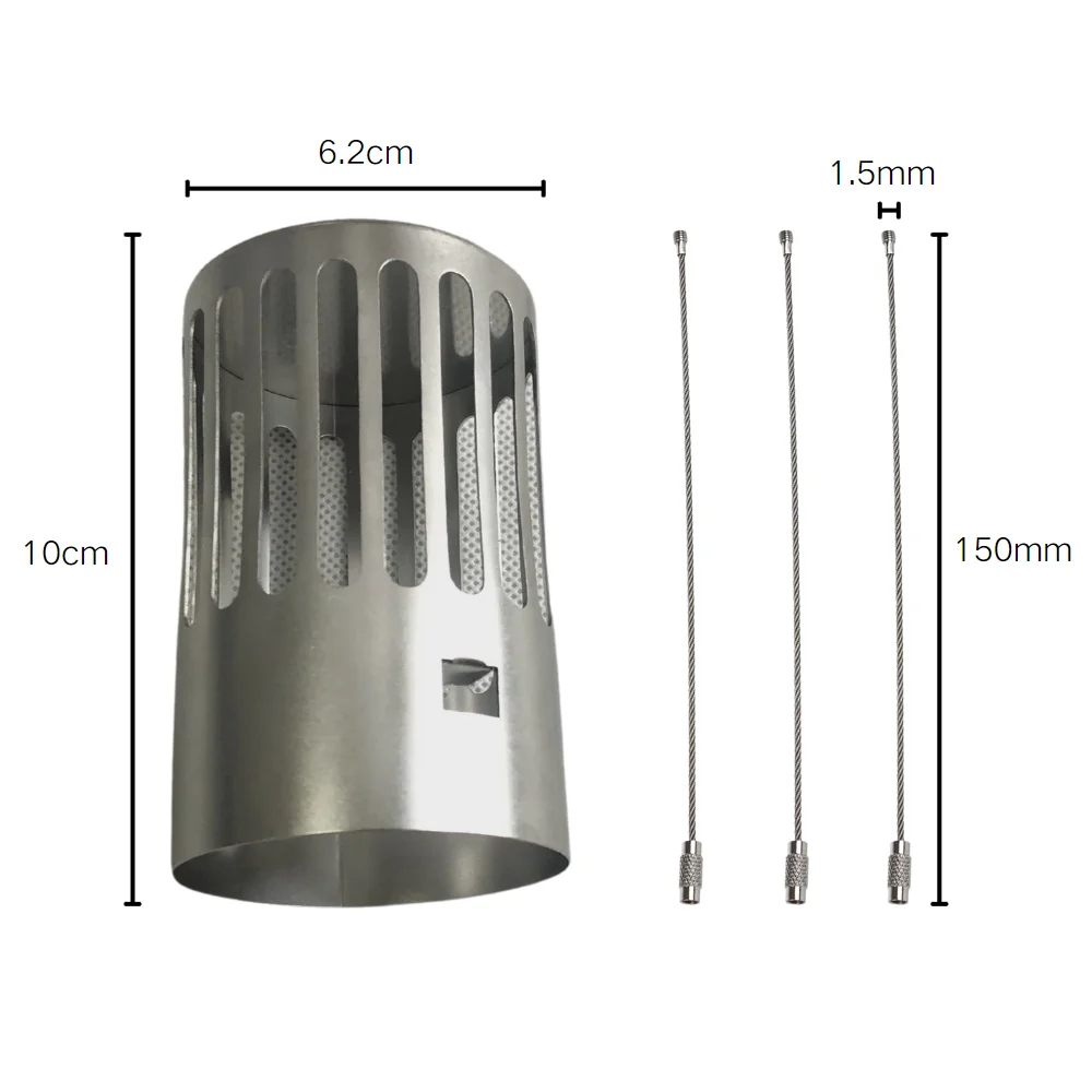 Stainless steel Chimney Cap Spark Arrester Tent Furnace Chimney Cap Ultra Light Rainproof Cap Furnace Fireproof Star Chimney Cap