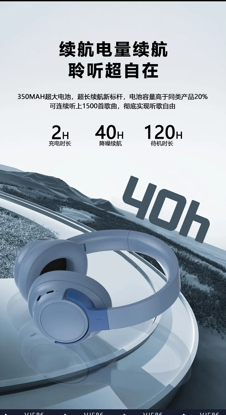 2025 سماعات جديدة ANC نشط للحد من الضوضاء HIFI جودة صوت عالية سماعة لاسلكية تعمل بالبلوتوث سماعات أذن