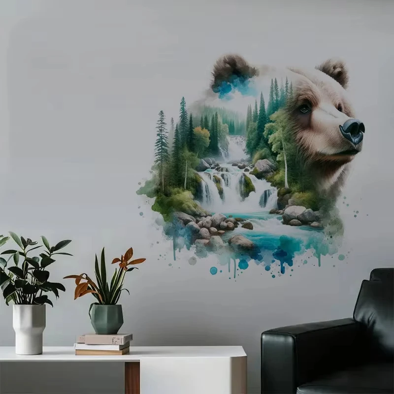 Powerful Grizzly Stickers Decoration for Living Room, Wall, Bedroom