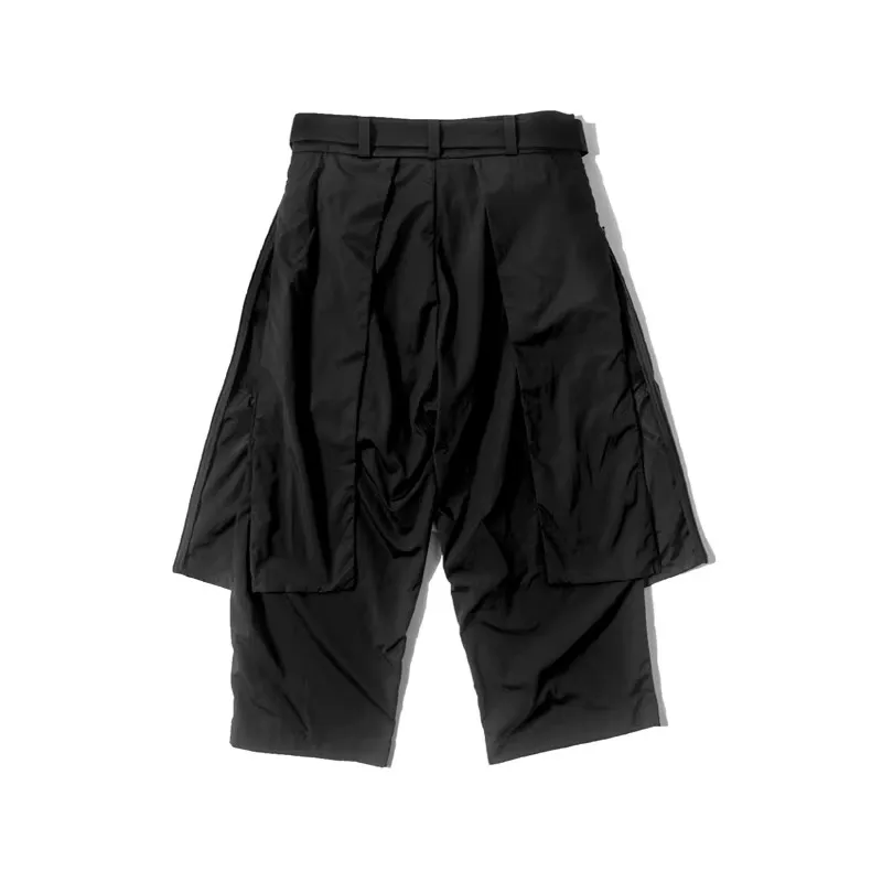 27-46 新 2025 紳士服 GD ファッションヘアスタイリストストリートコラージュサムライスカートパンツキュロットプラスサイズの衣装