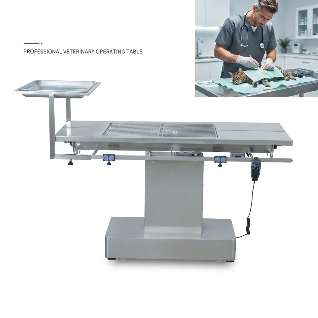 Professional Electric Stainless Steel Veterinary Surgery Table Dog Cat Operating Table Equipment for Clinic