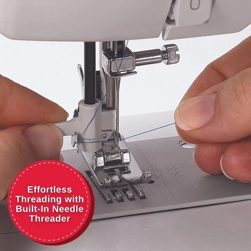 Grey Heavy Duty High Speed Sewing Machine 23 Built-In Stitches 1100 Stitches Per Minute Metal Frame 1-Step Buttonhole