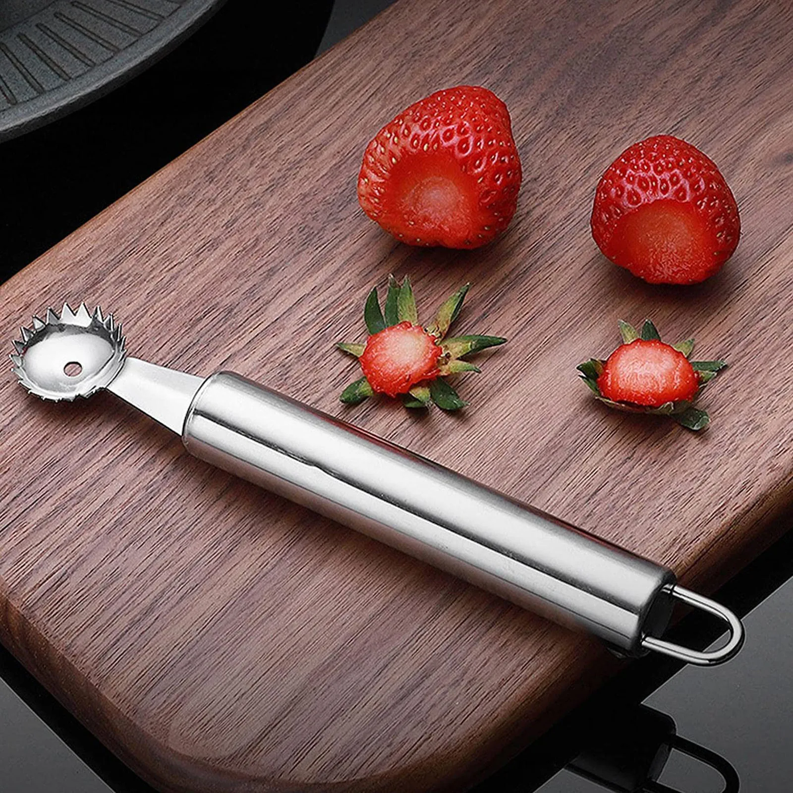 Strawberry Huller Stem Remover Stainless Steel Tomato Stem Corer Melon Ballers Pineapple Corer Small Clip Clothespin Bag