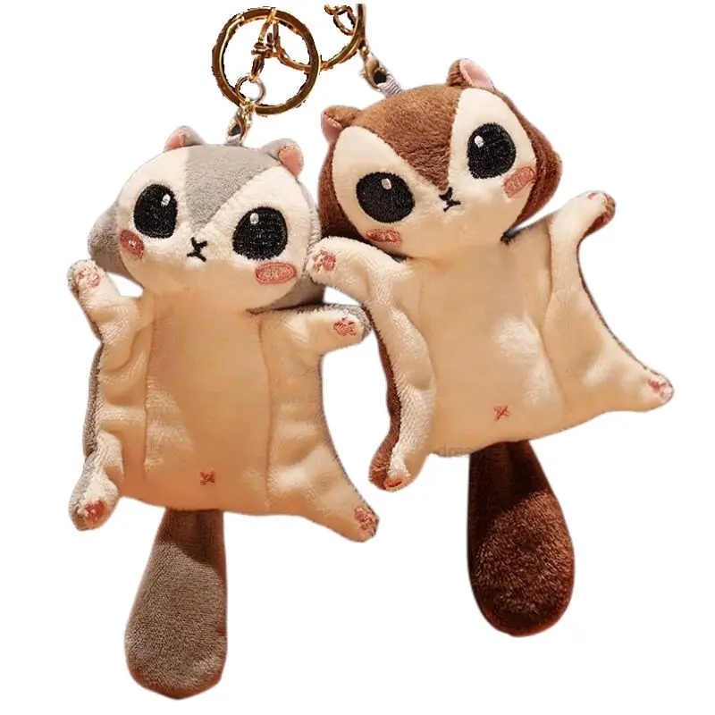 Adorable Rodentia Pteromyini Plushie Plush Big Eyes Flying Mouse Pendant Toy Hanging Wall Cartoon Animals Hand Dryer Towel Kids