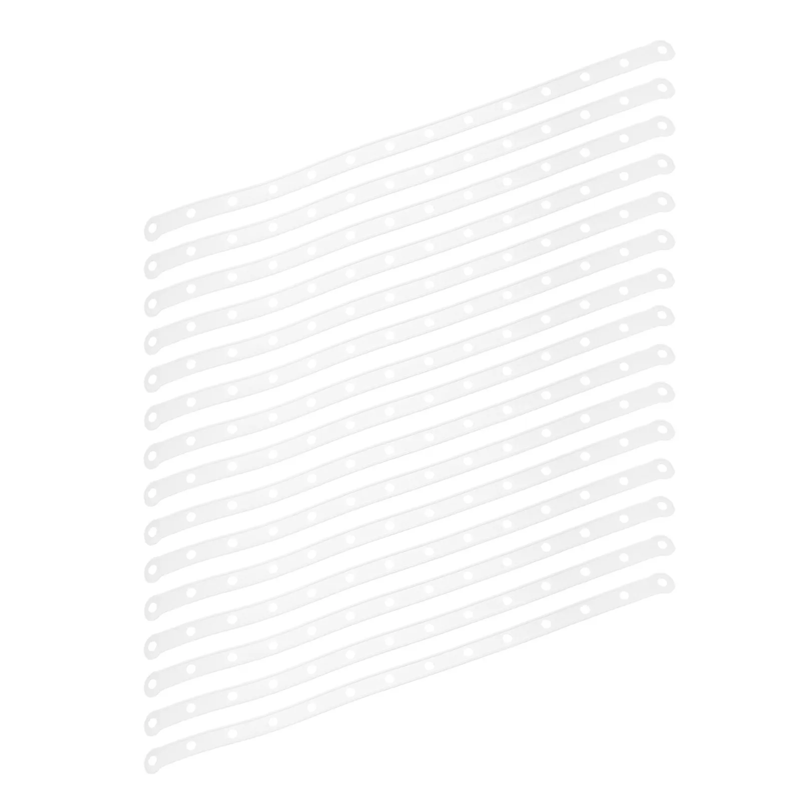 30Pcs Plastic Garment Strips Hanger Connecting Strip White Display Connector for Clothing Rack Closet Retail Store Use