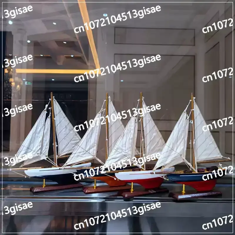 Ship Wooden Sailboat Model Kit Single Mast American European Style Entryway Decor Smooth Sailing
