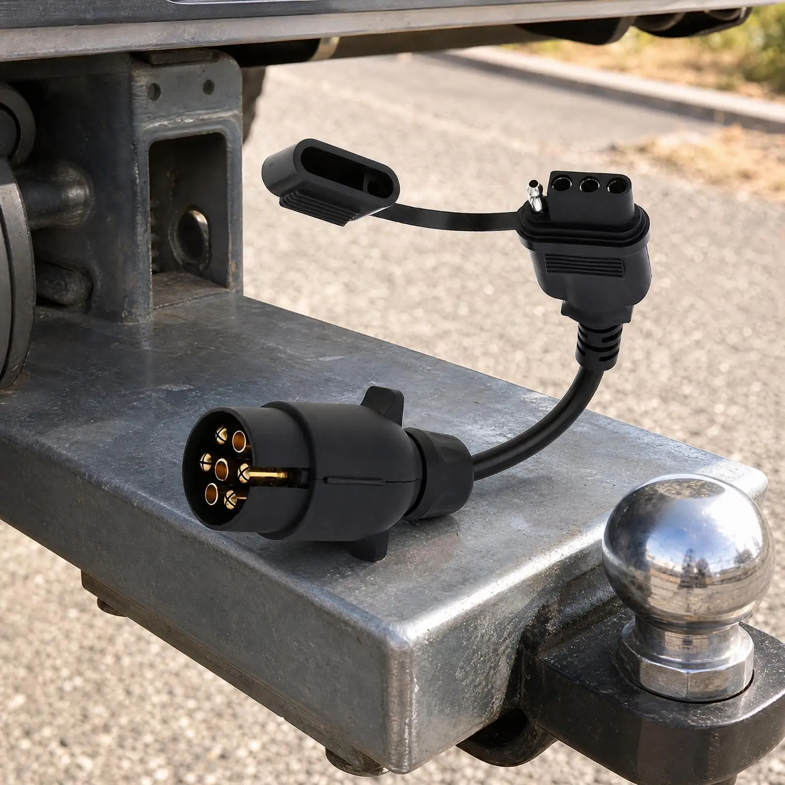 7 Pin to 4 Pin Trailer Electrical Adapter Kit for Euro Car to US Trailer Socket Conversion Without Rewiring