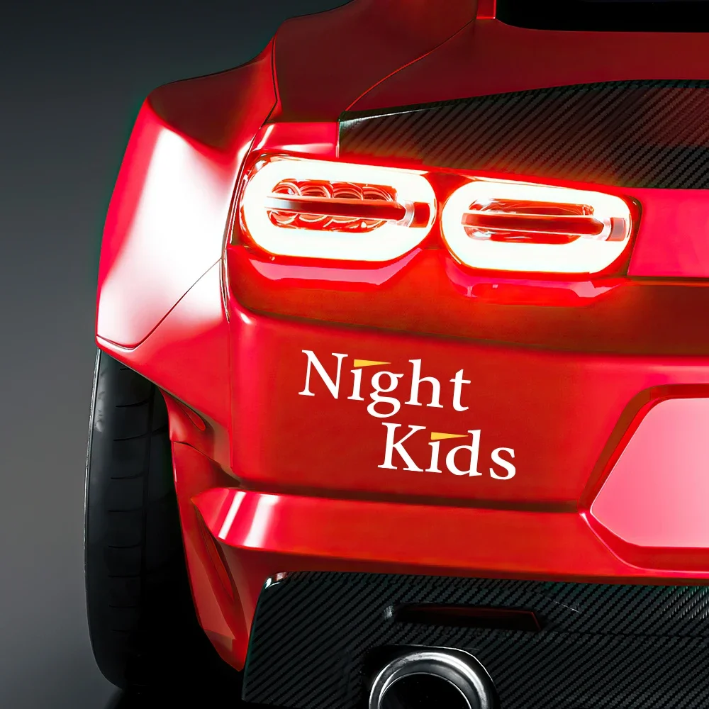 Night Kids Creative Interesting Car Initial D Vinyl Decal JDM Waterproof Auto Motorcycle Styling Decoration Sticker Accessories