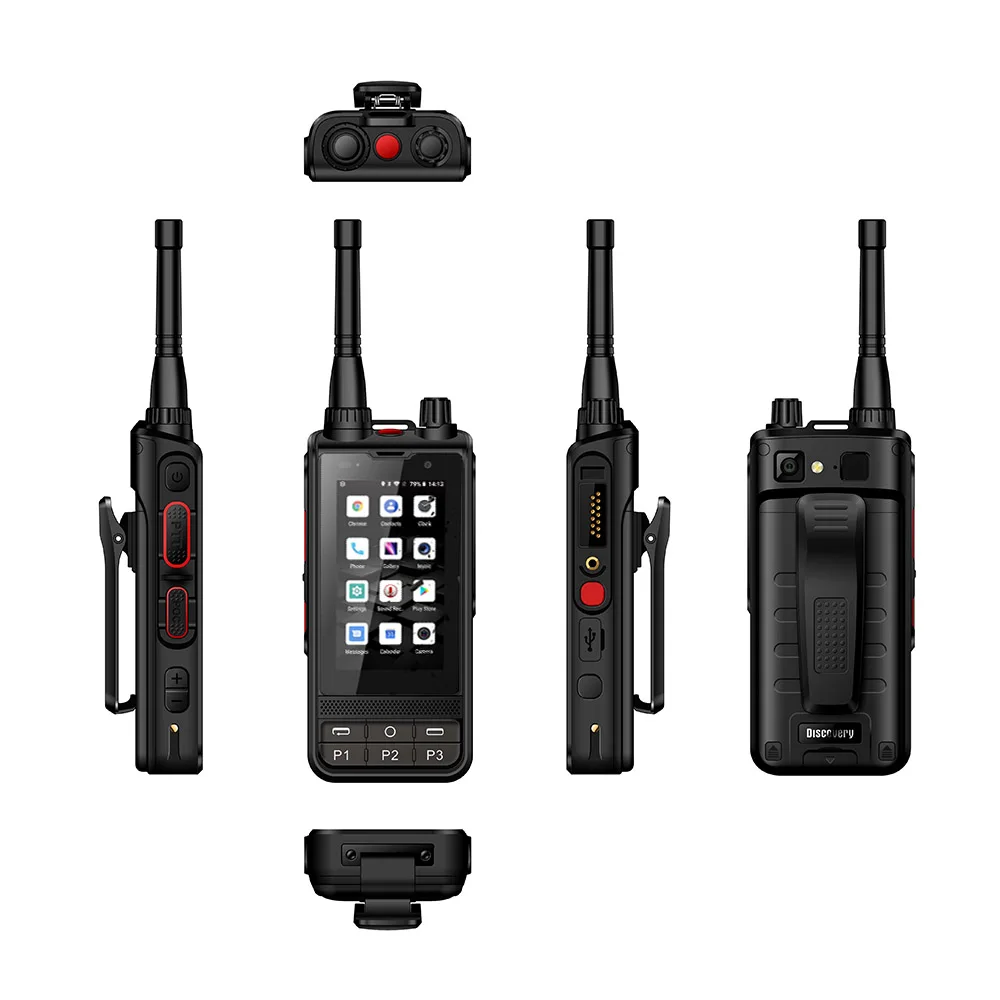 W6UHF Android 10 4G Network Radio UHF 400-470Mhz Analog Walkie Talkie WIFI Unlocked Work With REAL-PTT ZELLO