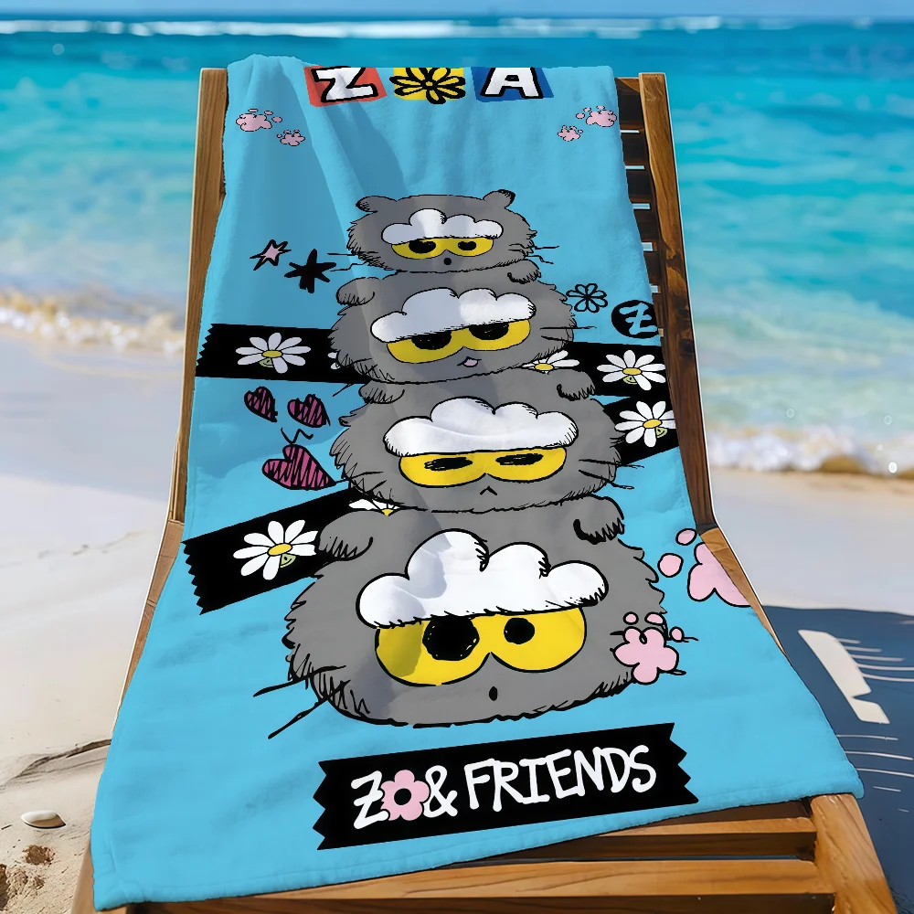 Cloud Cat Z-ZOA F-FRIENDS Towel Quick Drying Beach Towels Are Suitable For Swimming Pools Camping Yoga And The Gym