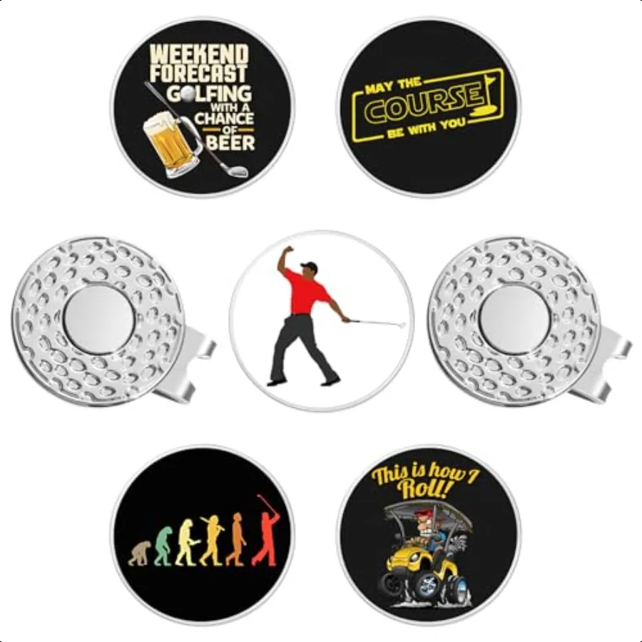 

Funny Ball Marker Hat Clip Magnetic Enamel Golf Ball Markers for Putting Green Golf Ball Marker with Magnetic Hat Clip Unique G