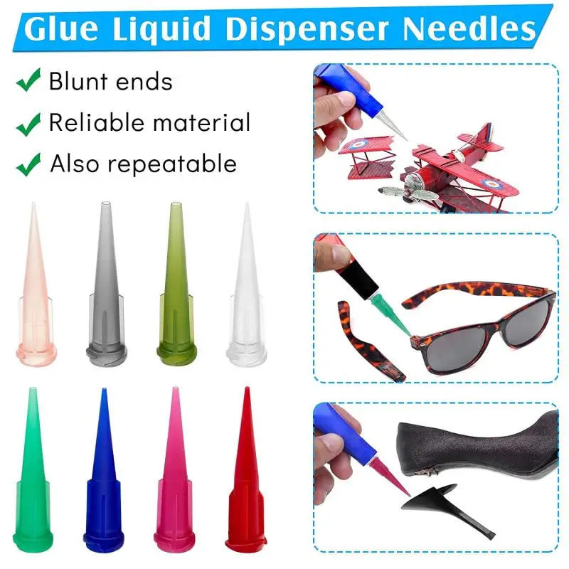 20-50pcs 14-30G TT Assorted Plastic Conical Smoothflow Tapered Needle Plastic conical needle for Precision Dispensing Machine