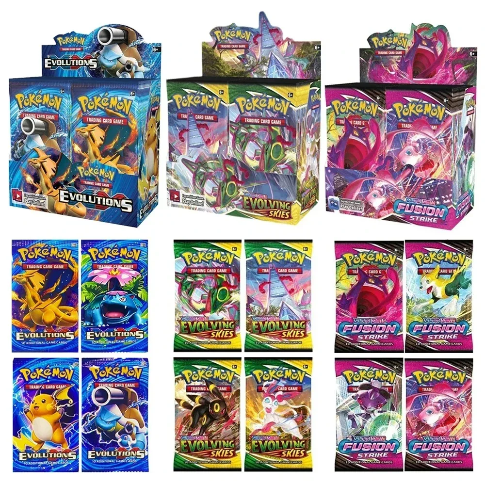 

Popular Pokemon Cards Crimson and Purple Prism Evolution English Booster Battle Carte Trading Collection Cards Children's Gifts