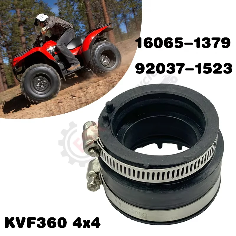 INTAKE MANIFOLD & CLAMP KIT,FOR KAWASAKI KVF360 4X4 2003-2013,P/N:16065-1379 92037-1523,QUAD BUGGY PARTS