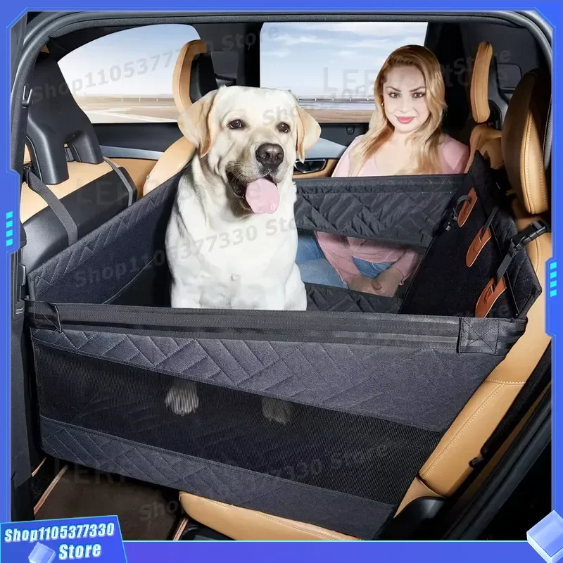 Heavy Duty Diamond Quilted Mesh Car Seat Cushion for Dogs Pet Travel Hammock Front Passenger Seat Protector Non Slip Mat Dog