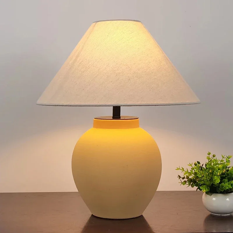 TEMOU Contemporary CeramicTable Lamp Creativity Living Room Bedroom Study Hotel Homestay engineering Desk Light image 3