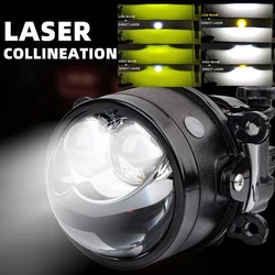 laser lens 3Inch biled Fog Light Hb3 9005 H8 H1 H11 car bi led projectors Fog Lamp white yellow Led Headlight Bulb Accessories