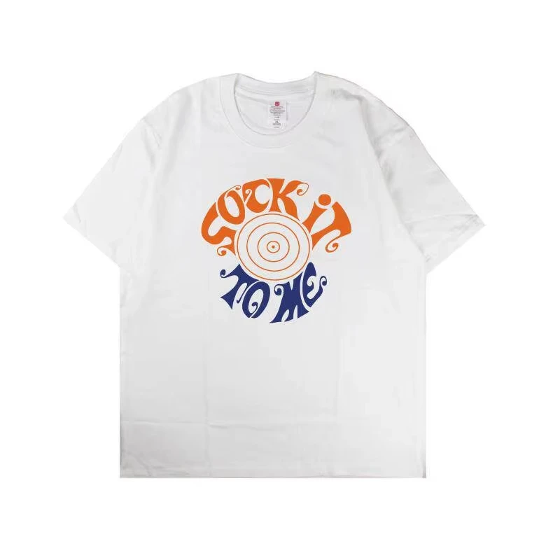 2026 Summer Unisex Graphic T-Shirt, Sock It To Me Spiral Print Tee, Cotton Oversized Streetwear Casual Retro Tops