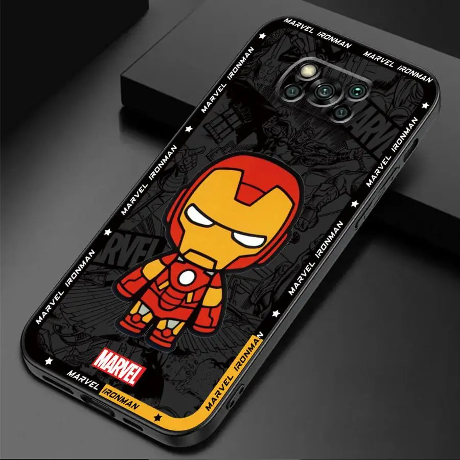 Marvel Spiderman Phone Case for Poco F1 F3 F4GT F5Pro X3 NFC Pro X4Pro5G X4GT X5 Pro5G M3 Pro 5G M4 Pro 5G M5s C40 C50 C51 C61