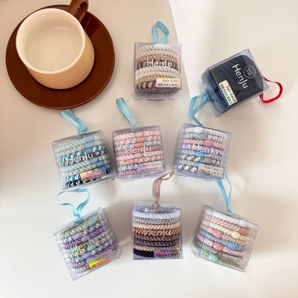 

Fashion Colorful Weaving Hair Ties High Elasticity Simple Hair Rope Rubber Bands Styling Decoration Hair Bands Girls