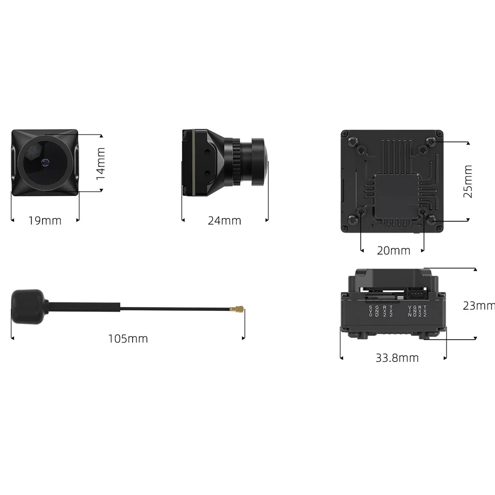

New Caddx Walksnail Avatar GT KIT 1080P 100fps Max 2W VTX Gyroflow Dual Antennas Night Vision Sony Starvis II Sensor Long Range