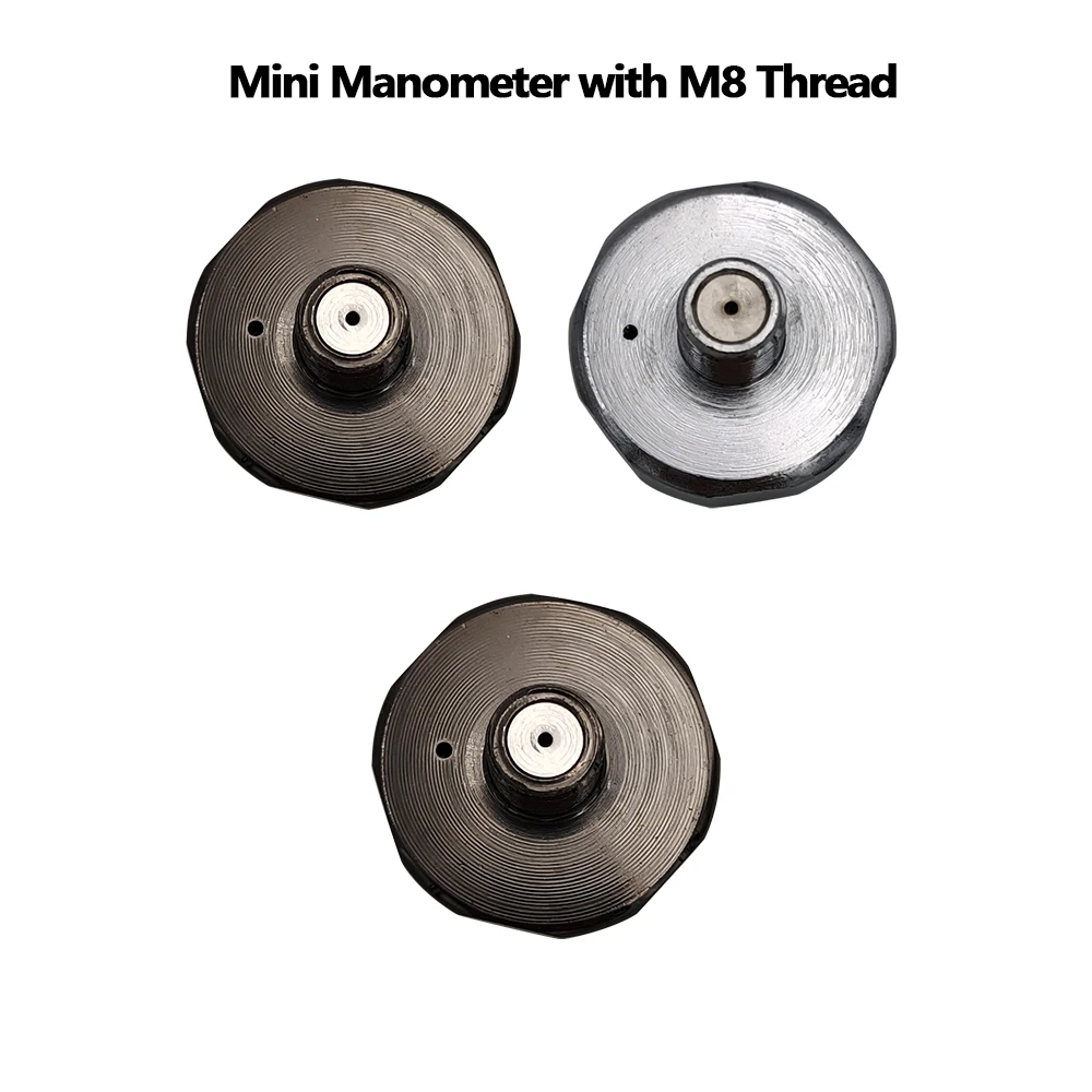 Mini Micro M8 30Mpa/40Mpa untuk kriket, pengukur udara tekanan Dial 0-6000PSI Diameter 25mm tekanan tinggi Manometer