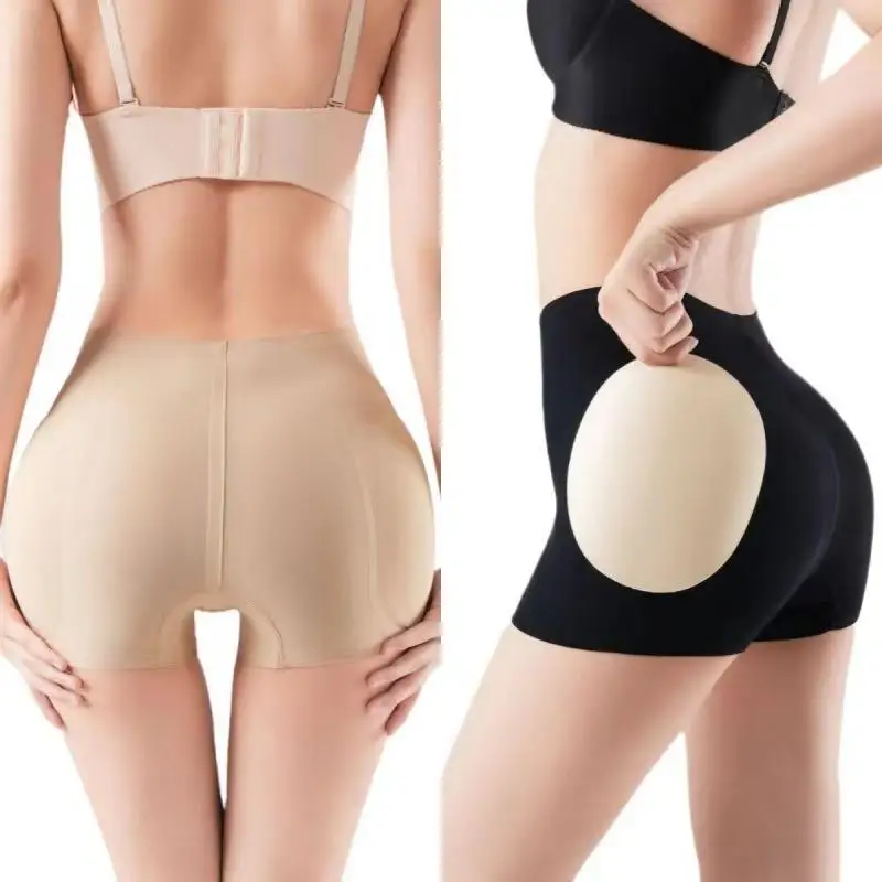 Gepolsterte High-Waist-Shorts, Po-Former, Po-Lifting-Höschen, Bauchkontrolle, Body Shaper mit Po-Pads, Shapewear – Detail 2