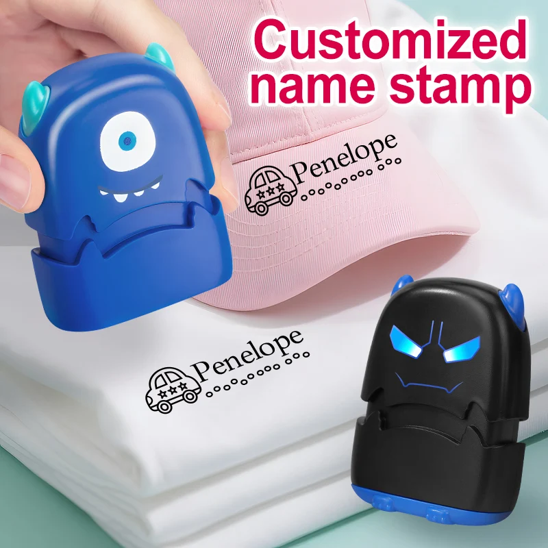 Custom Name Stamp - Personalized Waterproof Seal for Clothing Tags, Books & Crafts and School Supplies