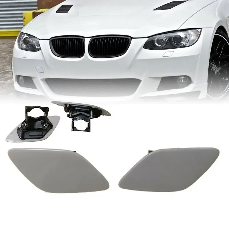 Front Bumper Headlight Washer Nozzle Cover - Light Flap & Bumper Trim For BMW 3 Series E92 Coupe E93 Convertible 2008-2010 NEW
