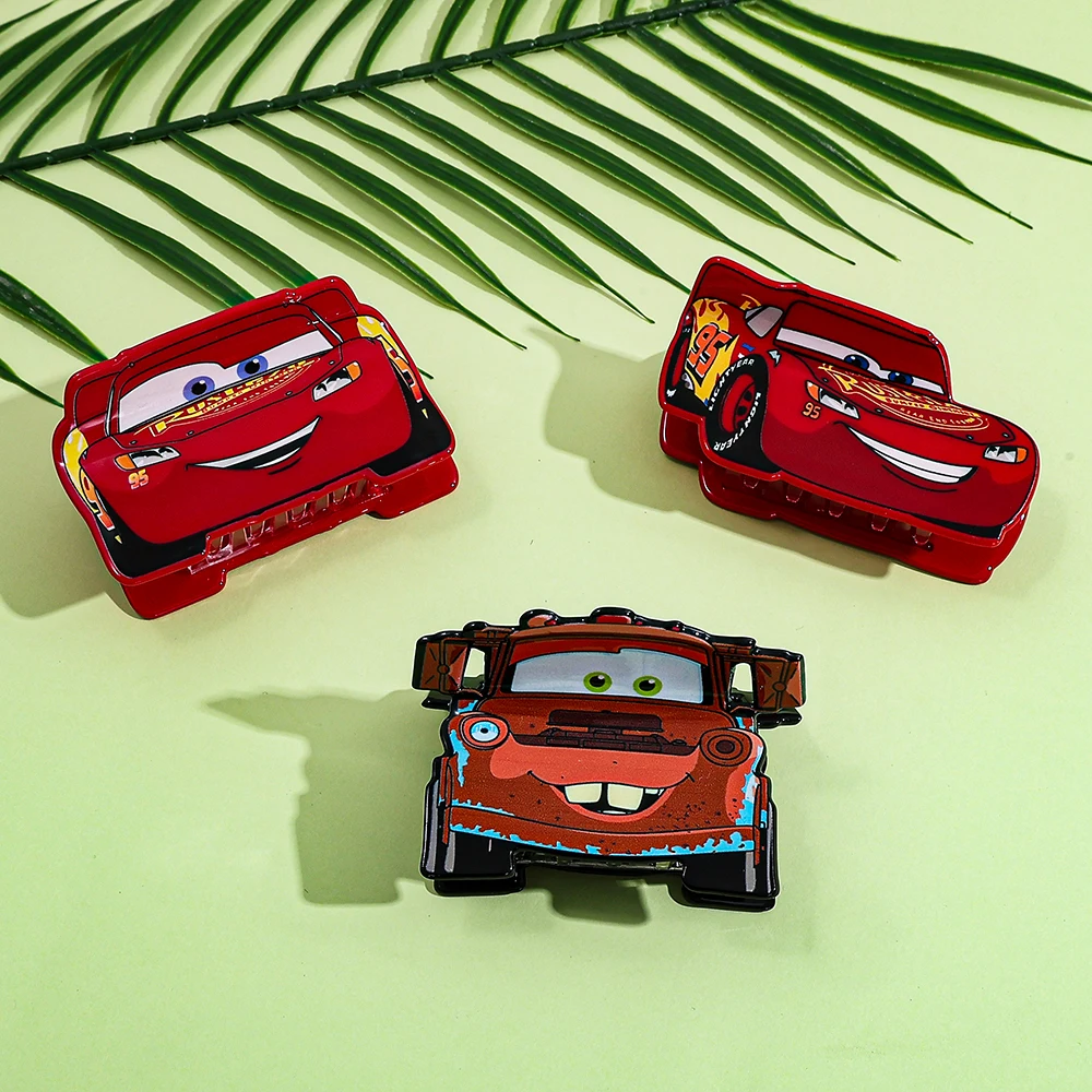 Disney carros série de filmes acessórios para o cabelo grampos de garra de cabelo prático uso diário decorações de cabelo apertos de cabelo para fixar o cabelo