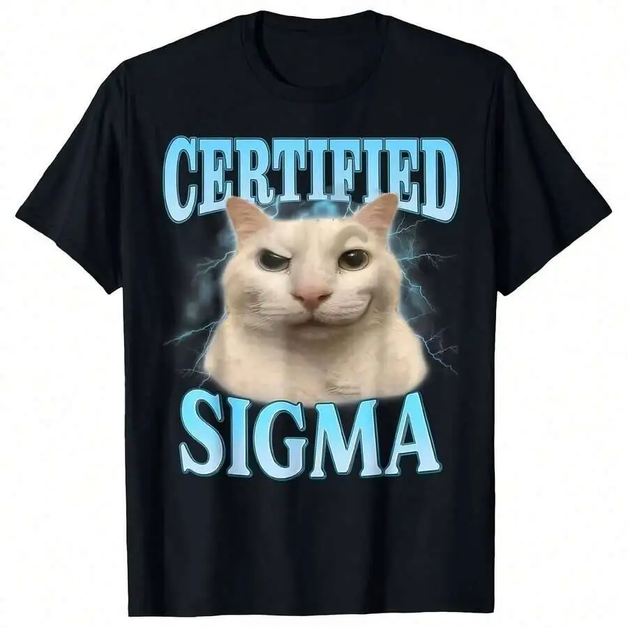 Certified Si Funny Humorous Joke Sarcastic-Shirt 100% Cotton Trendy Y2K Short-Sleeve Tee-Soft, Quick-Drying, Moisture-Wicking;